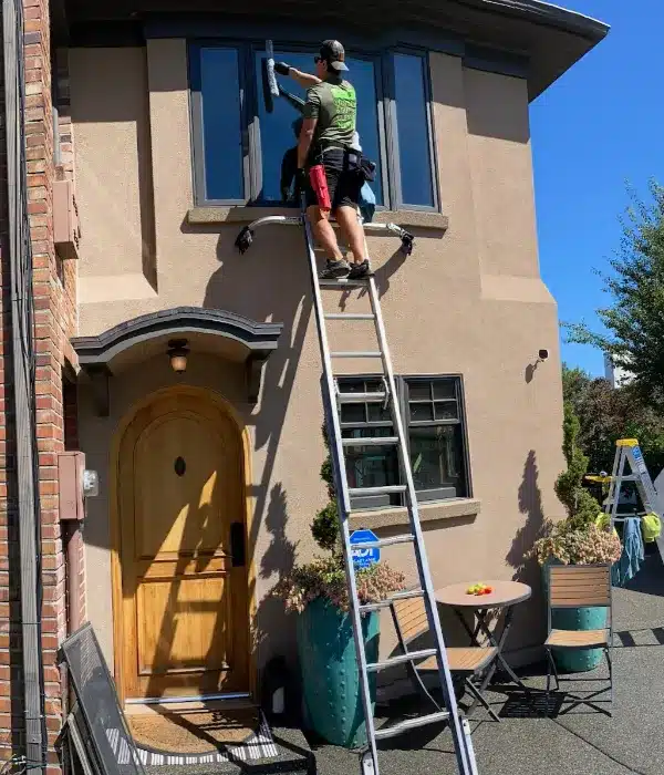 Window and Gutter Cleaning Ninjas completing a window cleaning project